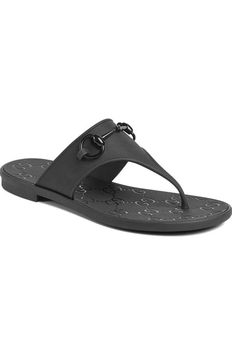 Gucci Minorca Horsebit Rubber Sandal (Women) 